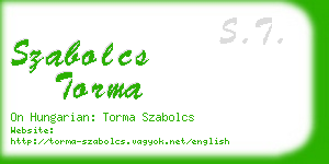szabolcs torma business card